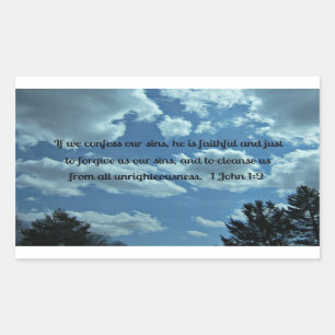 1 John 1:9 Rechthoekige Sticker