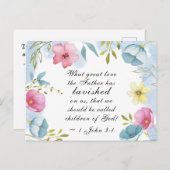 1 John 3:1 Geweldige liefde van de Vader op ons Briefkaart (Voorkant / Achterkant)