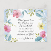 1 John 3:1 Geweldige liefde van de Vader op ons Briefkaart (Voorkant)
