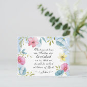 1 John 3:1 Geweldige liefde van de Vader op ons Briefkaart (Staand voorkant)