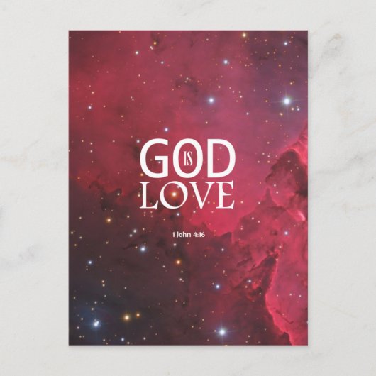 1 John 4:16 Briefkaart (Voorkant)