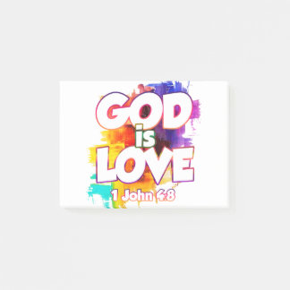 1 John 4:16 God is liefde en eenieder die in liefd Post-it® Notes