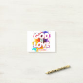 1 John 4:16 God is liefde en eenieder die in liefd Post-it® Notes (Op bureau)