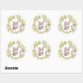 1 John 4:16 God is Love Floral Wreath Cute Bird Ronde Sticker (Vel)