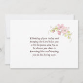 1 John 4:16 God is Love Floral Wreath Flat Card (Achterkant)