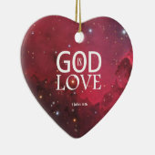 1 John 4:16 Keramisch Ornament (Rechts)