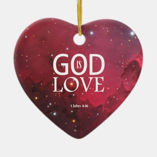 1 John 4:16 Keramisch Ornament (Voorkant)
