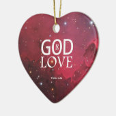 1 John 4:16 Keramisch Ornament (Links)