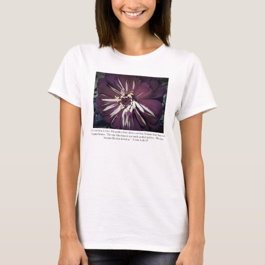 1 John 4:18-19 T-shirt (Voorkant)