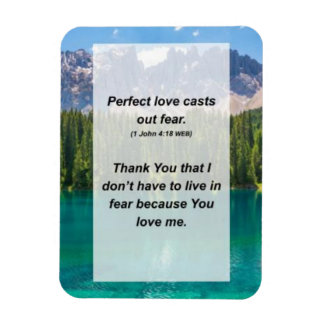 1 John 4:18 Perfect love casts out fear Magneet