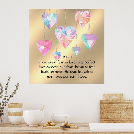 1 John 4:18 Poster (Keuken)
