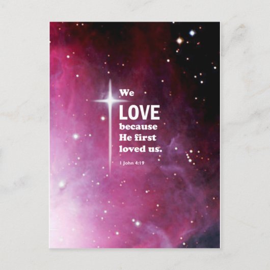 1 John 4:19 Briefkaart (Voorkant)