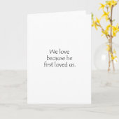 1 John 4 19 Kaart (Gele Bloem)