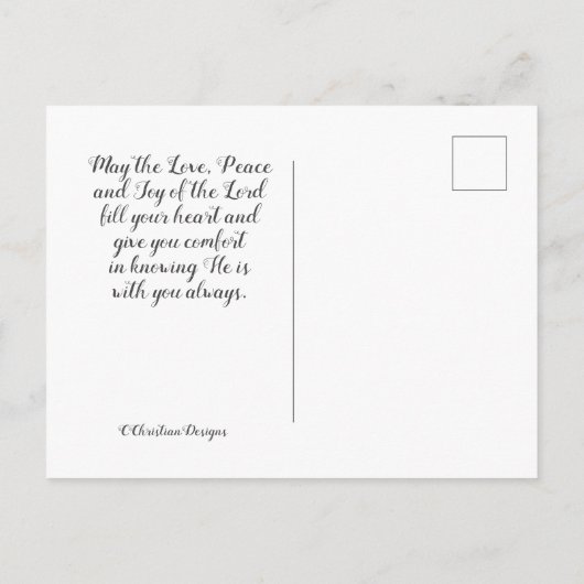 1 John 4:19 We love beerce He first loved us Briefkaart (Achterkant)