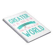 1 John 4:4 Bijbel Verse Christelijk Notitieboek (Rechterzijde)