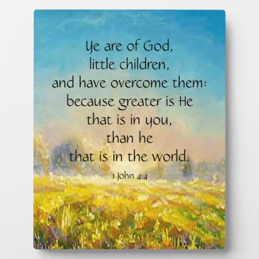 1 John 4:4 Fotoplaat (Voorkant)