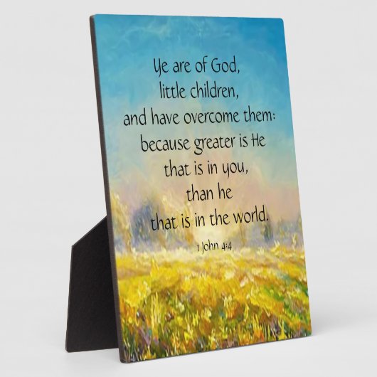 1 John 4:4 Fotoplaat (Zijkant)