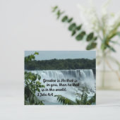 1 John 4:4 Greater is hij die in jou zit Feestdagenkaart (Staand voorkant)