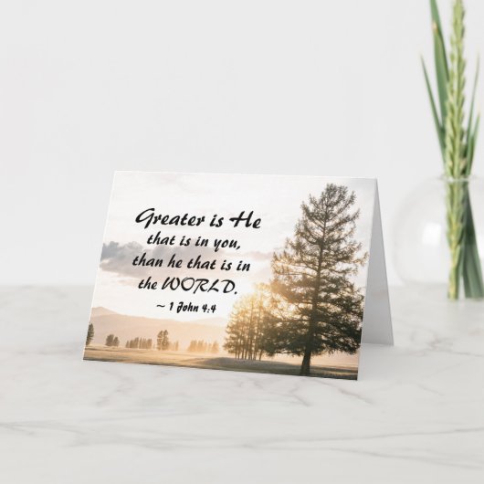 1 John 4:4 Greater is hij die in jou zit Kaart (Voorkant)