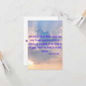 1 John 4:4 KJV Bijbel verse Pic Flat Wenskaart Kaart (Voorkant / Achterkant in situ)