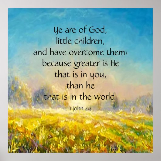 1 John 4:4 Poster (Voorkant)