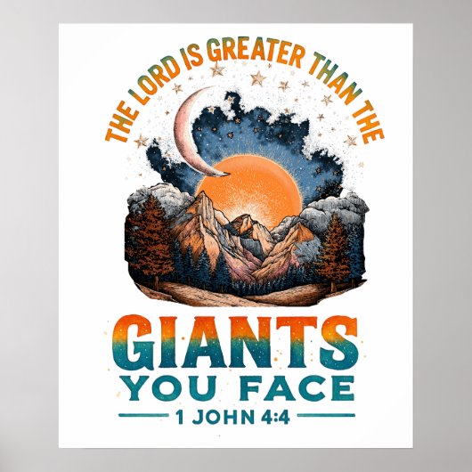 1 John 4:4 Poster (Voorkant)
