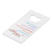 1 John 4:7 Bijbeltekst Verse regenboog Creditkaart Flessenopener (Achterkant Gekanteld)