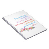 1 John 4:7 Bijbeltekst Verse regenboog Notitieboek (Rechterzijde)