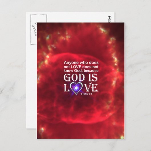 1 John 4:8 Briefkaart (Voorkant / Achterkant)