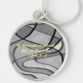 1 John 4:8 "—voor God is liefde." Bijbelwaarheden Sleutelhanger (Voorkant)