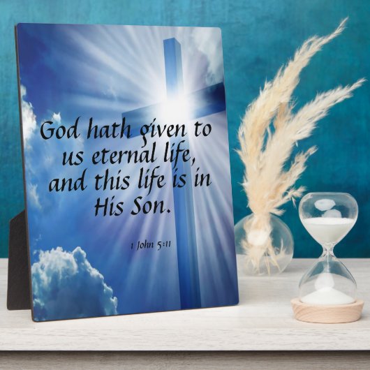 1 John 5:11 Fotoplaat (Zijkant)