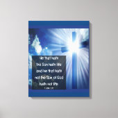 1 John 5:12 Canvas Afdruk (Voorkant)