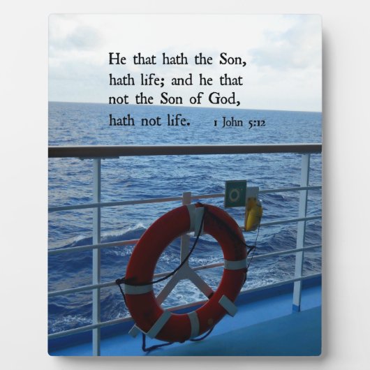 1 John 5:12 Hij die door de Zoon, het leven van de Fotoplaat (Voorkant)