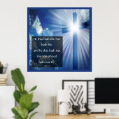 1 John 5:12 Poster (Thuiskantoor)