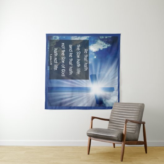 1 John 5:12 Wandkleed (In Situ (horizontaal))