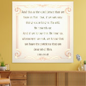 1 John 5:14-15 Canvas Afdruk (Insitu (Woonkamer))
