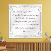 1 John 5:14-15 Canvas Afdruk (Insitu (Woonkamer))