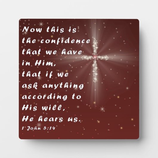 1 John 5:14 Fotoplaat (Voorkant)