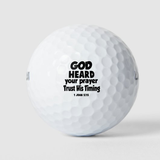 1 John 5-15 God hoorde je... Golfballen (Voorkant)