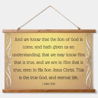 1 John 5:20 Hangend Wandkleed