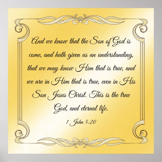 1 John 5:20 Poster (Voorkant)