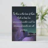 1 John 5:3 KJV Bijbel verse Pic Flat Wenskaart Kaart (Staand voorkant)