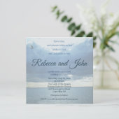 1 John Vintage Ocean Photo Wedding Invitation Kaart (Staand voorkant)