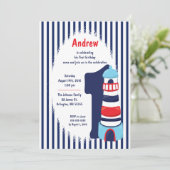 #1 Jongen vuurtoren Birthday Kaart (Staand voorkant)