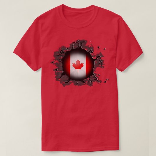 1 juli Canada Dag Canadese vlag T-shirt (Design voorkant)