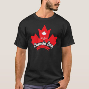 1 juli Canada Dag Maple Leaf Canadese vlag T-shirt