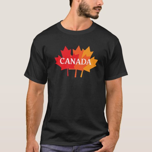 1 juli Canada Day Funny Maple Leaf Canadian Flag T-shirt (Voorkant)