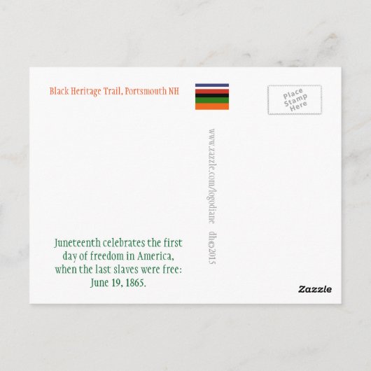 1 juni Briefkaart: Portsmouth NH Briefkaart (Achterkant)