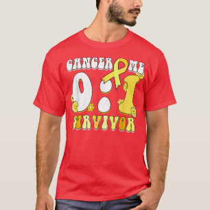 1 Kanker 0 Retro Childhood Cancer Survivor  T-shirt