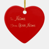 1 KANT / DIY ~ Gift Label Ornament Hart / 3x2.8 (Voorkant)